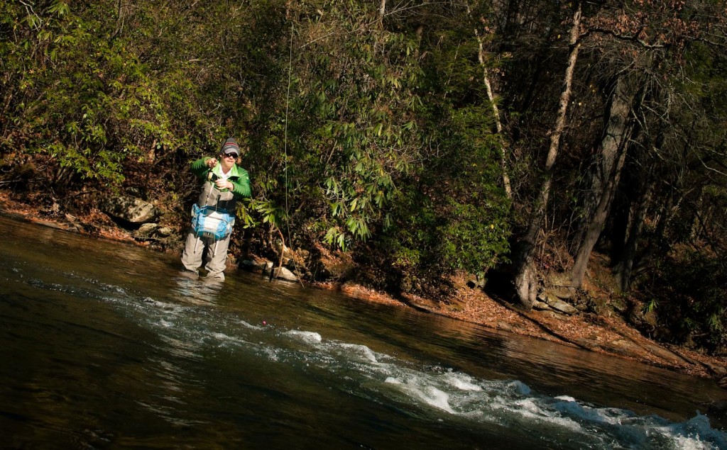 Fly Fishing Fast Water Chutes for Trout Fly Fishing Gink and