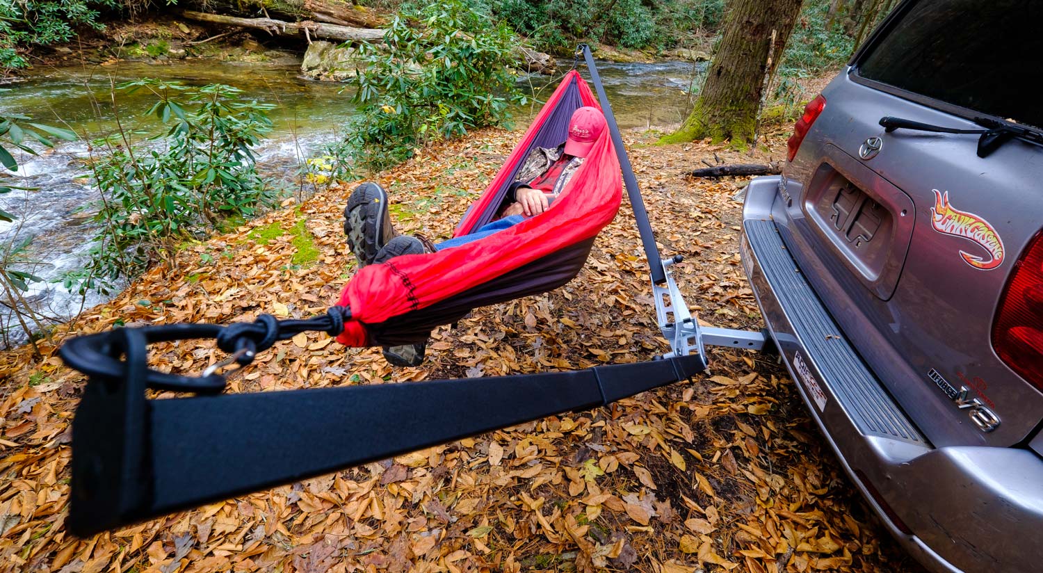 Hammock Mount, The Ultimate Car Camping Accessory - Fly Fishing, Gink and  Gasoline, How to Fly Fish, Trout Fishing, Fly Tying